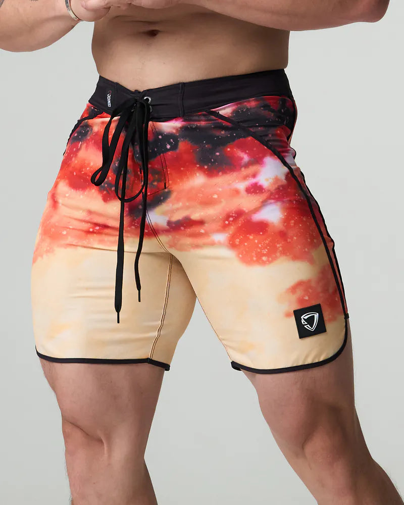 DragonBall Z Pattern Curved Hem Stage Shorts