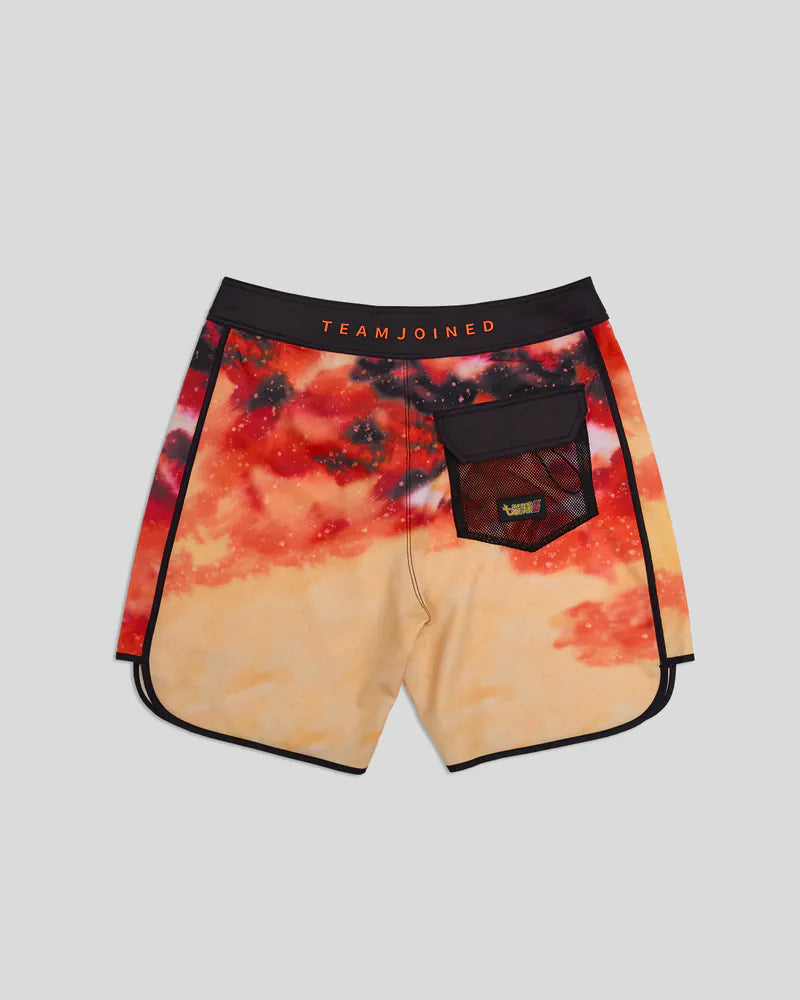 DragonBall Z Pattern Curved Hem Stage Shorts
